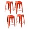 Amerihome Loft Orange 24" Metal Bar Stool, PK4 BS24ORNGSET - alternate 1